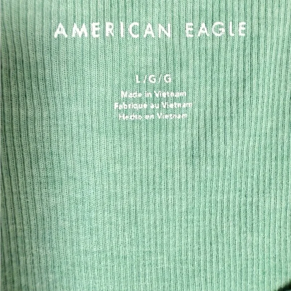 American Eagle Outfitters Mint Ribbed Tank Top size large - Picture 2 of 4
